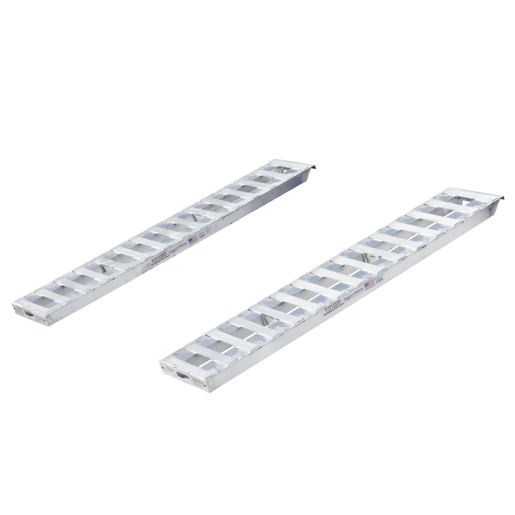Heavy Duty Ramps 6’ x 15” Hook-End Equipment Ramps Aluminum, 8000lb. Capacity, Model# 08-15-072-05-S